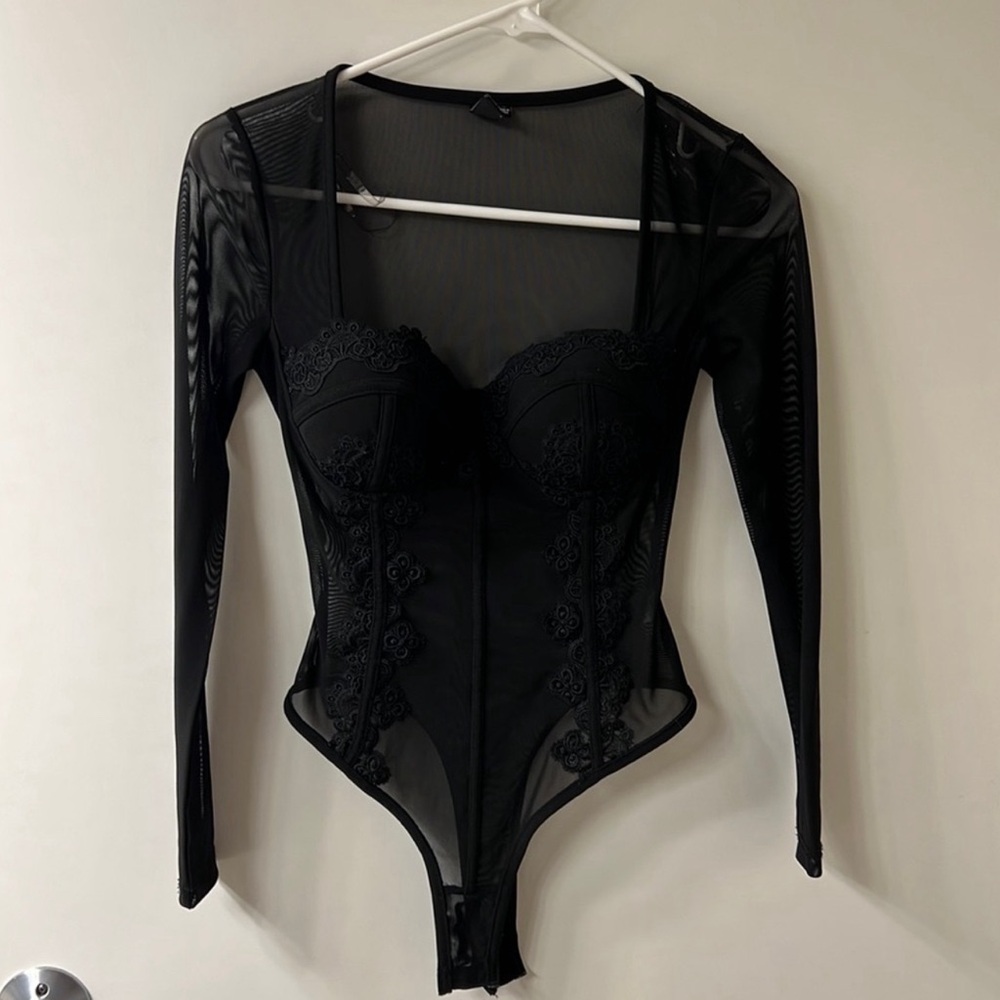 Windsor Black Corset Body Suit XS cup C